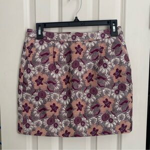 J. Crew Collection floral brocade mini skirt | Size 2